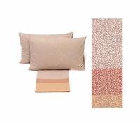 Caleffi - Dis. Havana - Juego de cama de matrimonio con sábanas de matrimonio de algodón 100%, 240 x 285 cm, sábana bajera con esquinas para cama de matrimonio y 2 fundas de almohada de 50 x 80 cm