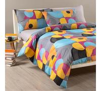 Caleffi - Juego de Funda Nórdica Doble 100% Algodón | Funda Nórdica de 255×200 cm con Solapa de 40 cm + 2 Fundas de Almohada 50×80 cm | Suave, Transpirable y Elegant