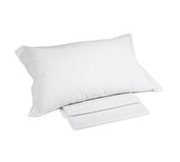 Caleffi - Juego de sábanas para cama de una plaza y media, de color liso, sábana encimera de 190 x 285 cm y sábana bajera de 130 x 200 x30 y funda de almohada de 50 x 80 cm