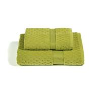 Caleffi - Juego de Toallas Baño 100% Algodón - Set 2 Piezas: 1 Toalla Lavabo 50x100 cm + 1 Toalla Invitado 40x60 cm - Suaves, Absorbentes y Lavables - Toallas Baño Completo - Ducha