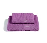 Caleffi - Juego de Toallas Baño 100% Algodón - Set 2 Piezas: 1 Toalla Lavabo 50x100 cm + 1 Toalla Invitado 40x60 cm - Suaves, Absorbentes y Lavables - Toallas Baño Completo - Ducha