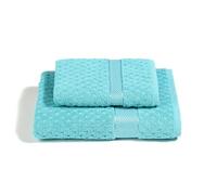 Caleffi - Juego de Toallas Baño 100% Algodón - Set 2 Piezas: 1 Toalla Lavabo 50x100 cm + 1 Toalla Invitado 40x60 cm - Suaves, Absorbentes y Lavables - Toallas Baño Completo - Ducha