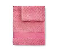 Caleffi - Juego de Toallas Baño 100% Algodón - Set 2 Piezas: 1 Toalla Lavabo 50x100 cm + 1 Toalla Invitado 40x60 cm - Suaves, Absorbentes y Lavables - Toallas Baño Completo - Ducha