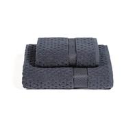 Caleffi - Juego de Toallas Baño 100% Algodón - Set 2 Piezas: 1 Toalla Lavabo 50x100 cm + 1 Toalla Invitado 40x60 cm - Suaves, Absorbentes y Lavables - Toallas Baño Completo - Ducha