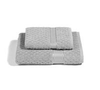 Caleffi - Juego de Toallas Baño 100% Algodón - Set 2 Piezas: 1 Toalla Lavabo 50x100 cm + 1 Toalla Invitado 40x60 cm - Suaves, Absorbentes y Lavables - Toallas Baño Completo - Ducha