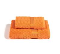 Caleffi - Juego de Toallas Baño 100% Algodón - Set 2 Piezas: 1 Toalla Lavabo 50x100 cm + 1 Toalla Invitado 40x60 cm - Suaves, Absorbentes y Lavables - Toallas Baño Completo - Ducha