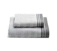 Caleffi - Juego de Toallas Baño 100% Algodón - Set 2 Piezas: 1 Toalla Lavabo 50x100 cm + 1 Toalla Invitado 40x60 cm - Suaves, Absorbentes y Lavables - Toallas Baño Completo - Ducha