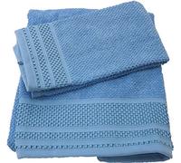 Caleffi - Juego de Toallas Baño 100% Algodón - Set 2 Piezas: 1 Toalla Lavabo 50x100 cm + 1 Toalla Invitado 40x60 cm - Suaves, Absorbentes y Lavables - Toallas Baño Completo - Ducha