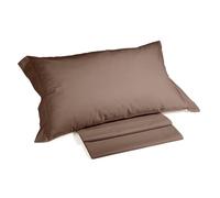 Caleffi Juego Sabanas 100% Algodon para Cama + 2 Fundas de Almohada 50x80 cm - Ropa Cama Suave, Transpirable y Lavable - Diseño Italiano Elegante - Sabanas Algodon 4 Piezas