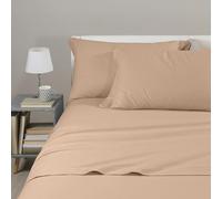 Caleffi Juego Sabanas 100% Algodon para Cama + 2 Fundas de Almohada 50x80 cm - Ropa Cama Suave, Transpirable y Lavable - Diseño Italiano Elegante - Sabanas Algodon 4 Piezas