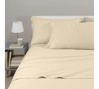 Caleffi Juego Sabanas 100% Algodon para Cama + 2 Fundas de Almohada 50x80 cm - Ropa Cama Suave, Transpirable y Lavable - Diseño Italiano Elegante - Sabanas Algodon 4 Piezas