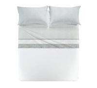 Caleffi Juego Sabanas 100% Algodon para Cama + 2 Fundas de Almohada 50x80 cm - Ropa Cama Suave, Transpirable y Lavable - Diseño Italiano Elegante - Sabanas Algodon 4 Piezas