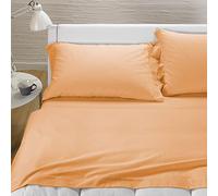 Caleffi Juego Sabanas 100% Algodon para Cama + 2 Fundas de Almohada 50x80 cm - Ropa Cama Suave, Transpirable y Lavable - Diseño Italiano Elegante - Sabanas Algodon 4 Piezas