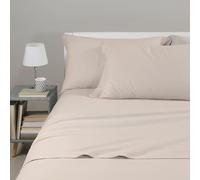 Caleffi Juego Sabanas 100% Algodon para Cama + 2 Fundas de Almohada 50x80 cm - Ropa Cama Suave, Transpirable y Lavable - Diseño Italiano Elegante - Sabanas Algodon 4 Piezas