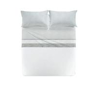 Caleffi Juego Sabanas 100% Algodon para Cama + 2 Fundas de Almohada 50x80 cm - Ropa Cama Suave, Transpirable y Lavable - Diseño Italiano Elegante - Sabanas Algodon 4 Piezas