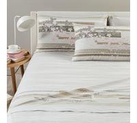 Caleffi Juego Sabanas 100% Algodon para Cama + 2 Fundas de Almohada 50x80 cm - Ropa Cama Suave, Transpirable y Lavable - Diseño Italiano Elegante - Sabanas Algodon 4 Piezas