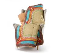 Caleffi Manta Sofa 130x170 cm 100% Algodon Suave - Manta Cama y Sofa Lavable y Transpirable - Manta Sofa Grande, Plaid Cama y Pie de Cama Hecha en Italia - Cobijas de Invierno