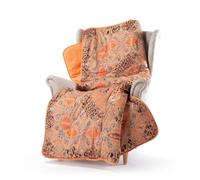 Caleffi Manta Sofa 130x170 cm 100% Algodon Suave - Manta Cama y Sofa Lavable y Transpirable - Manta Sofa Grande, Plaid Cama y Pie de Cama Hecha en Italia - Cobijas de Invierno