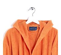 Caleffi Menorca - Albornoz con capucha, algodón, naranja, L, 75834