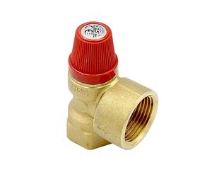 Caleffi Válvula de seguridad de membrana de 3/4 x 1 pulgada, presión de respuesta, 2,5 bar, válvula de sobrepresión, válvula de calefacción, válvula de limitación de presión, válvula de membrana.