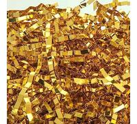 Caleihd 150g Shredded Paper Filler Crinkle Cut Paper Grass For Gift Boxes, Easter Baskets, Gift Wrapping & Basket Filling Gold