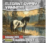 Calendar 2025-2026: 18 Months of The Animal from Jan 2025 to Jun 2026|Elegant Gypsy Vanners|Great Gift For Organizing & Planning, US Holidays|Kalender Calendario Calendrier