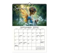 Calendar 2026 - Fantasy Fairy-Themed 12-Month Wall, Desk Calendar, Humorous and Whimsical Design for Bedroom, School, Work, Apartment, Dormitory, Hotel, Classroom Display