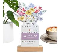 Calendar 2026 - Floral Design January To December Compact, 2026 Monthly Calendar For Bedroom, Traveling, Work, Apartment, Dormitory, Hotel, Classroom, Home Planning And Daily Organization | Decorativ