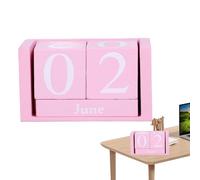 Calendar Blocks - Bloques de calendario de madera de 9.5x5x4.3cm, Calendarios de escritorio, Calendarios de madera de mesa, Month Date Display Block Wooden Reusable Decoration For Farmhouse Desk