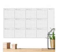 Calendar de pared grande - Deslizable Yearly Whiteboard, Reutilizable Wet And Dry Erase | Oversized Schedule Organizer For Home, School, Dorm, Teacher Lesson Plan, Daily Work, Business Productivity