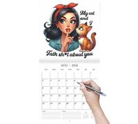 Calendar For Wall, 2026 Sarcastic Retro Planner And Hangable Notebook, Decorative Wall Calendar For Home Bedroom Workplace Men And Women Office Decor, Style Construction, 11.02x11.02 In