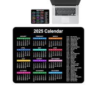 Calendar Mice Pad 2025 - Mate antideslizante Pad | Durable with Stitched Border for Office Laptop Use, 9,8 x 7,8 pulgadas Desk Tool with Calendar Layout, Workstation Accessory for Daily Planning