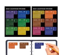 Calendar Stickers for Planner - 2 Sheets Labels Adhesive, 2026 Monthly Planner Stickers for Notebooks, Scrapbooking, Classroom, School, Students, Children, Boys, Girls, Decorative