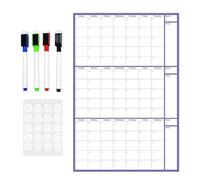 Calendar Whiteboard - 3-Month Undated Planner, 4 Markers Board, Wall Planne | Dry Erase Wall Calendar Calendar Whiteboard Students Teachers Freelancers Home School Living Room Bedroom Classroom Office