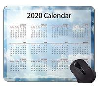 Calendario 2020 Año Gaming Mouse Pad, Blue Sky Themed Office Mouse Pad