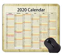 Calendario 2020 Año Gaming Mouse Pad Custom, Dead Bark Background Rubber Mouse Pad