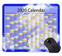 Calendario 2020 con días de fiesta alfombrilla de ratón original personalizada, cielo azul y nubes blancas alfombrillas de ratón