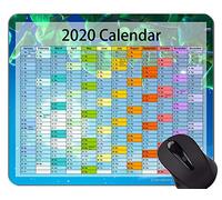 Calendario 2020 con la Alfombrilla de ratón Original de Encargo de los días de Fiesta, Alfombrilla de ráton de Goma temática del Cielo de Las Hojas