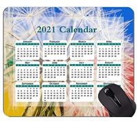 Calendario 2021 del cojín de ratón, cojín de ratón de Goma de la Flor Salvaje del Diente de león de la Flor