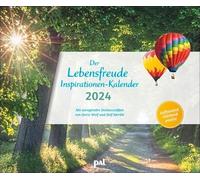 Calendario 2024 de inspiración para la alegría de la vida de PAL, calendario de pared para colgar, hermosos motivos paisajísticos con pensamientos motivadores y positivos. 55 x 46 cm