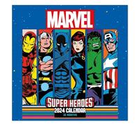 Calendario 2024 de Marvel Comics - Planificador mensual de 30 cm x 30 cm, regalos de Marvel para hombres y mujeres, regalos de Marvel para niños y niñas, calendario infantil - Producto oficial