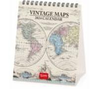 Calendario 2024 Sobremesa Mes Vista Vintage Maps Legami