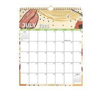 Calendario 2025-2026 - Calendario colgante de 18 meses | Encuadernación de doble alambre, julio 2025 a diciembre 2026, planificador para entrenamiento de pared, planificación de trabajo, planificación