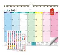 Calendario 2025 2026 Reino Unido, 30 x 21 cm, calendario de pared de julio de 2025 a diciembre de 2026, planificador mensual de escritorio de 18 meses, calendario para vacaciones, organización del