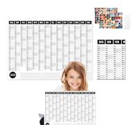 Calendario 2025, calendario 2025 de pared, calendario anual de pared 2025, calendario de una página 2025 con plan mensual de vacaciones para el aula en casa