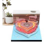 Calendario 2025 - Desk Calendar | Calendar | Memo Pad Calendar, Creative Memo Pad Calendar | Valentine's Day Design Desk, Decorative LED Calendar With Light, Time Piece Calendar 2025