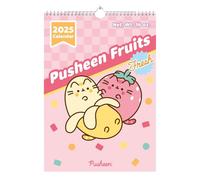 Calendario 2025 pared A3 Pusheen Kawaii - Calendario pared grande, Planificador mensual: Con espacio para anotar e Ilustraciones (29,7x42 cm)