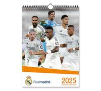 Calendario 2025 pared A3 Real Madrid Temporada 24/25 - Calendario pared grande, Planificador mensual: Con Ilustraciones a todo color (29,7x42 cm)