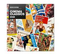 Calendario 2025 pared Clásicos del Cine - Calendario pared, Planificador mensual: Con espacio para anotar e Ilustraciones (30x30 cm)