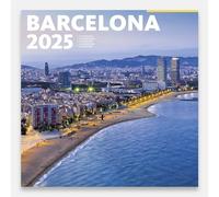 Calendario 2025 Pared Gran Formato BARCELONA 30 x 30 cm | Enero a diciembre | Triangle Postals
